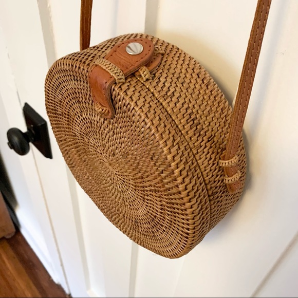 Folk Fortune Natural Ratan Roundie Bag - Picture 6 of 8